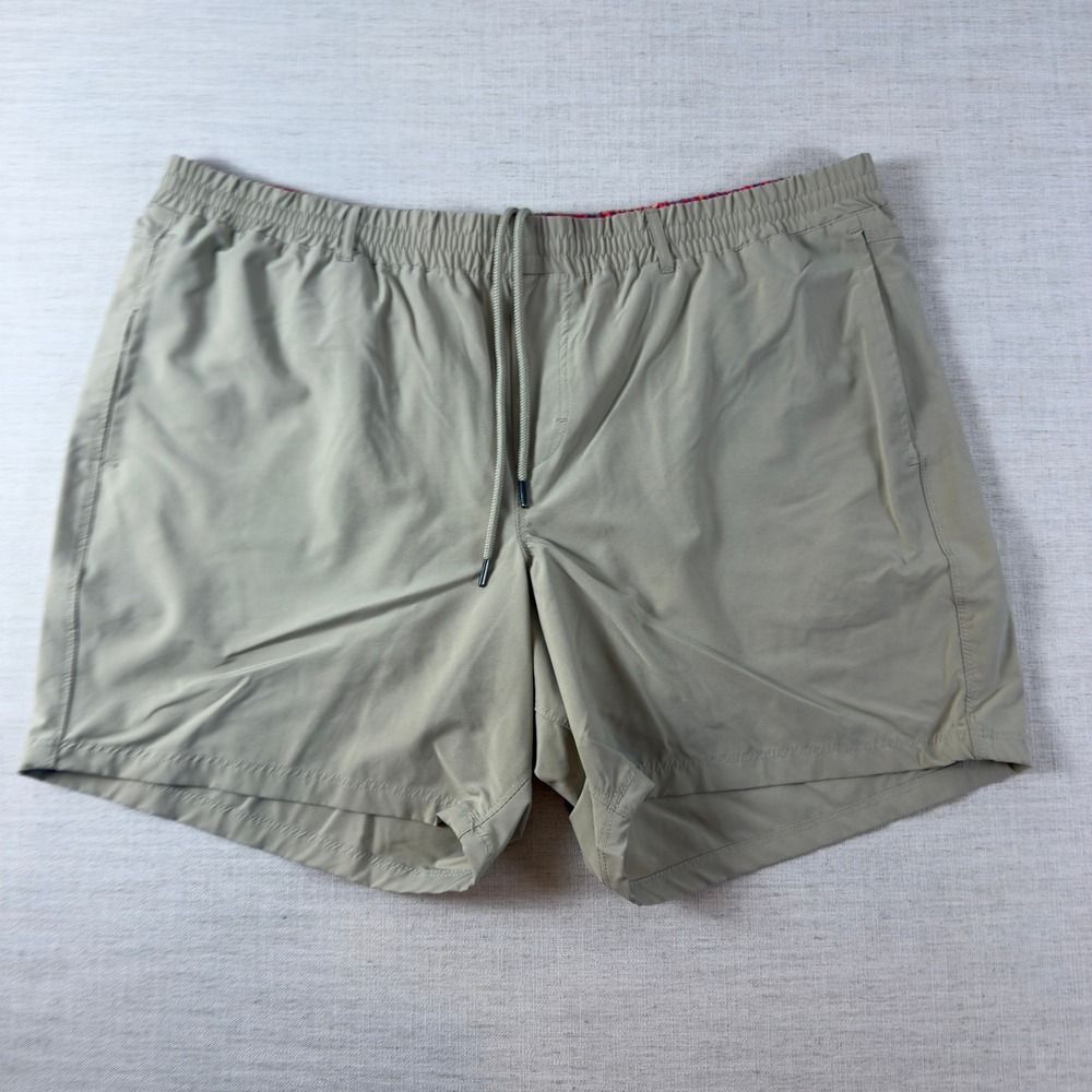 Birdie Bound Mens 3XL Khaki Tan Performance Golf Active Shorts Retro Lining